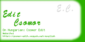 edit csomor business card
